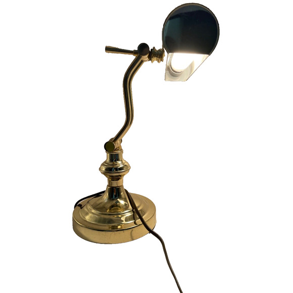 Vintage Underwriters Laboratories Portable Gold Adjustable Baker's Piano Lamp - Picture 10 of 11